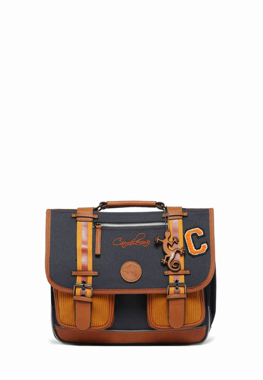 Cartable 35 Cameleon Vintage urban Vib-ca35 MUSTARD BADGES