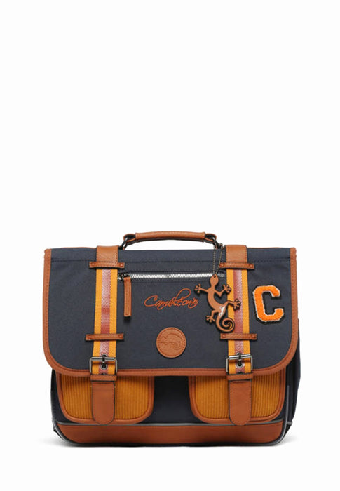 Cartable 38 Cameleon Vintage urban Vib-ca38 MUSTARD BADGES