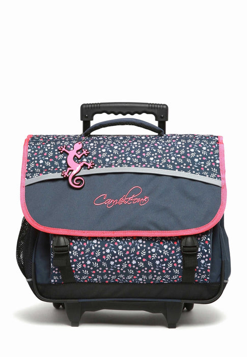 Cameleon Cartable a roue Actual NAVY MINIFLOWERS