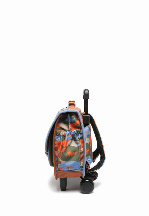 Cameleon Cartable a roue Retro Ret-cr35 ORANGE DINO