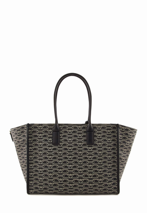 Emporio armani Sac a main All over Ew000370af11951 Fc033 noir ecru FC033 NOIR ECRU