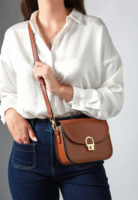 Sac bandouliere Etrier Altair Eala081m COGNAC