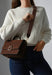 Sac bandouliere Etrier Altesse suede Easu048m CHOCOLAT