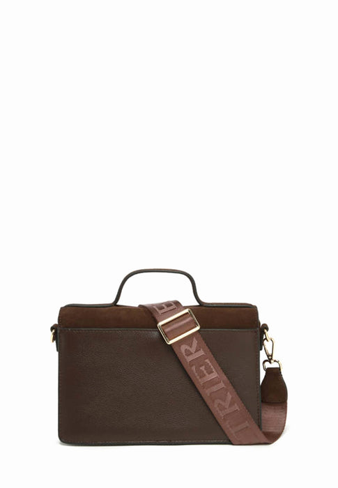 Sac bandouliere Etrier Altesse suede Easu048m CHOCOLAT