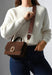 Sac bandouliere Etrier Altesse suede Easu048s CHOCOLAT