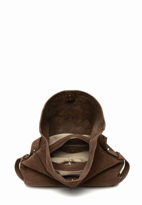 Sac bandouliere Etrier Cavalier nubuck Ecan135m CHOCOLAT
