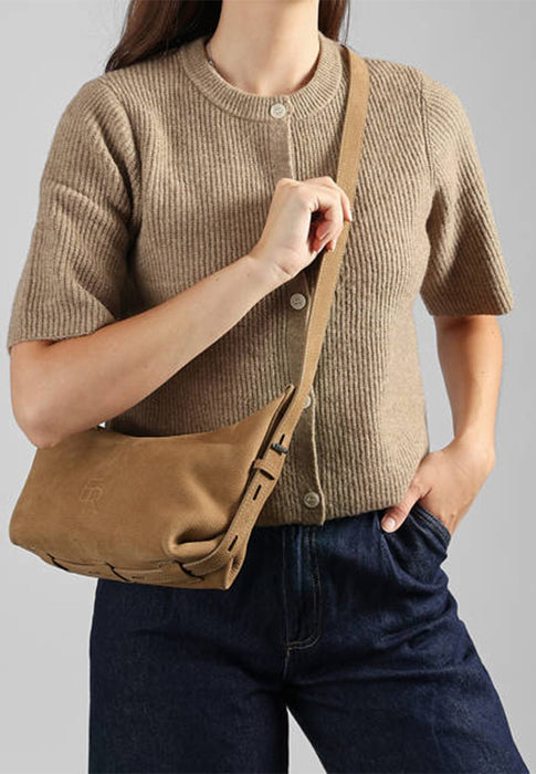 Sac bandouliere Etrier Cavalier nubuck Ecan228m MOCHA