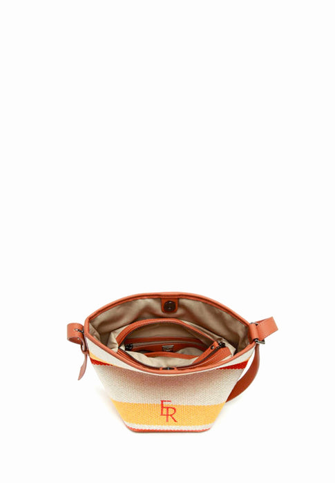 Sac bandouliere Etrier Cavalier toile Eclt126s BEIGE ORANGE