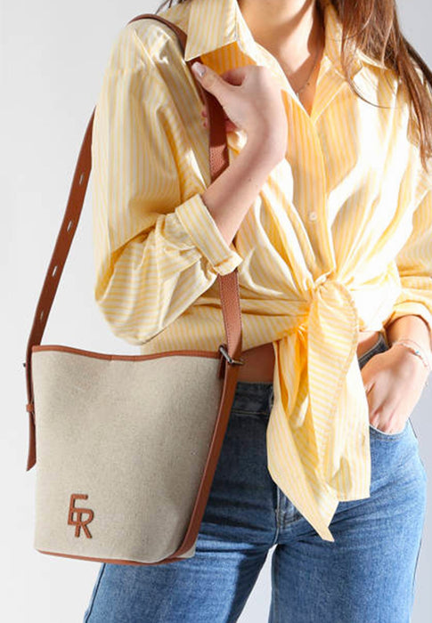 Sac bandouliere Etrier Cavalier toile Eclt126s NATUEL