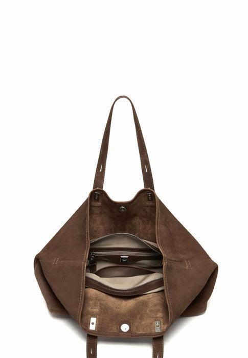 Sac Etrier Cavalier nubuck Chocolat CHOCOLAT