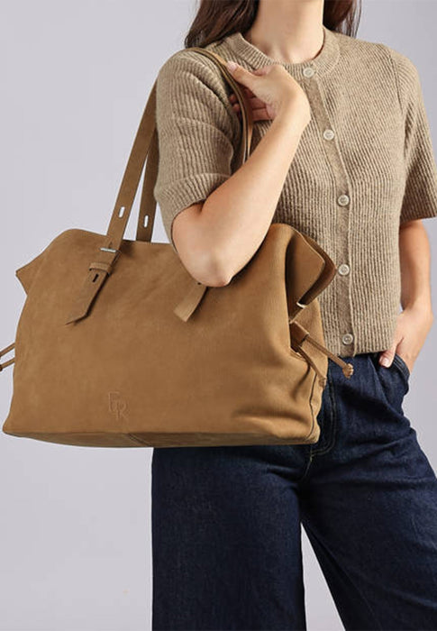 Sac porte epaule Etrier Cavalier nubuck Ecan215l MOCHA