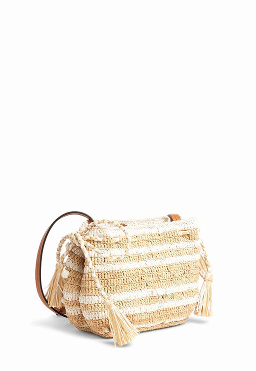 Gerard darel Sac bandouliere Raphia raye Ds07x452 1100 blanc 1100 BLANC