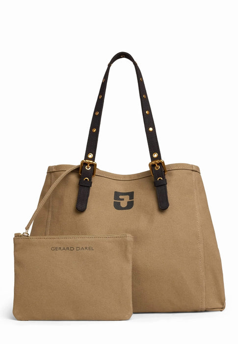 Sac cabas Gerard darel Simple bag D45z450 5091 KHAKI BLACK