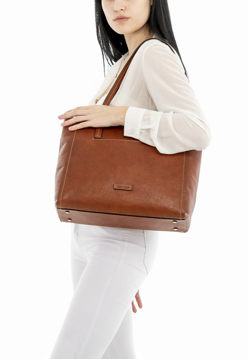 Sac cabas Gianni conti Maremma 913442 25  COGNAC