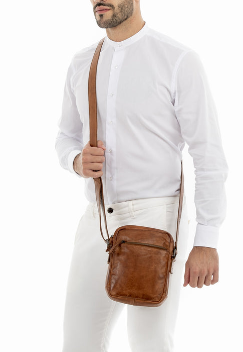 Sacoche Gianni conti Man 4102372 25  COGNAC