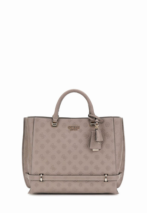 Guess Sac a main Zarela Hwpd9630220 Dark taupe logo DARK TAUPE LOGO