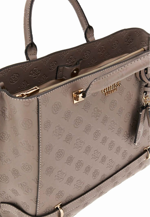 Guess Sac a main Zarela Hwpd9630220 Dark taupe logo DARK TAUPE LOGO