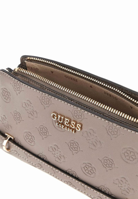 Guess Sac bandouliere Zarela Hwpd9630720 Dark taupe logo DARK TAUPE LOGO