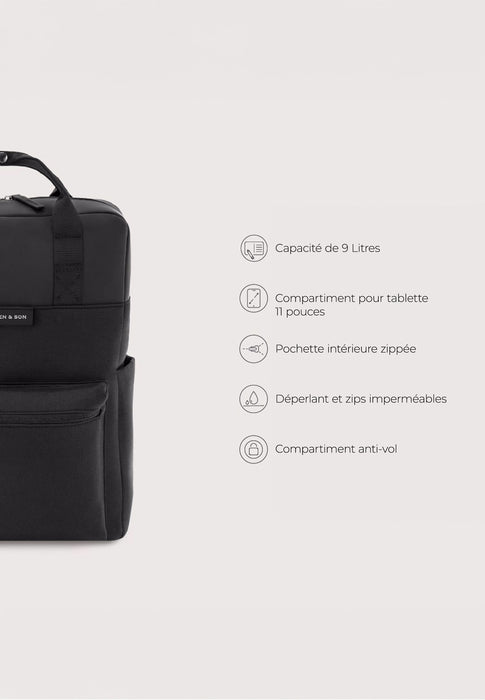 Kapten & son Sac a dos Bergen pro Bergen s ksd0019 Black BLACK