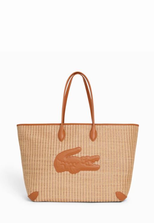 Sac cabas Lacoste Rafia crocodile Nf5247pb K02 NATURAL TAN