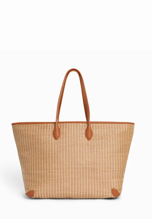 Sac cabas Lacoste Rafia crocodile Nf5247pb K02 NATURAL TAN