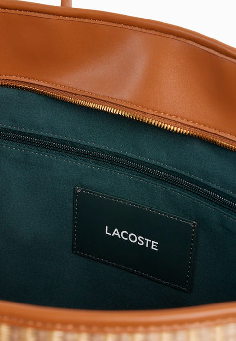 Sac cabas Lacoste Rafia crocodile Nf5247pb K02 NATURAL TAN