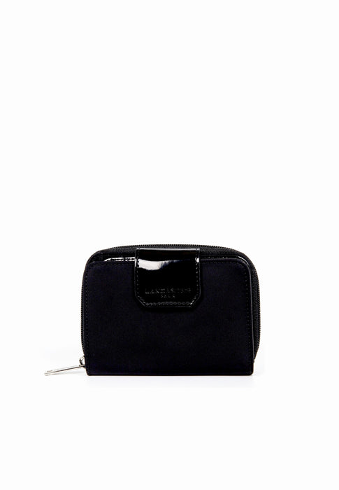 Porte feuille Lancaster Basic verni 104-14 NOIR