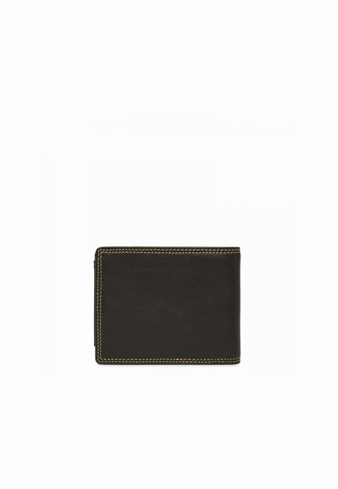 Porte feuille Lancaster Soft vintage homme 120-11 MARRON JAUNE