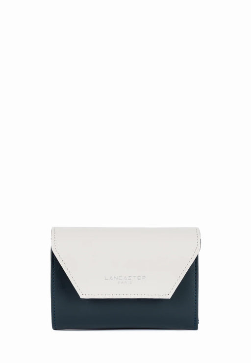 Porte feuille Lancaster Smooth 137-02 BLEUF ECRU