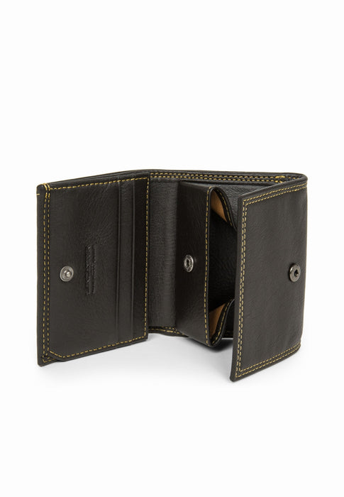 Porte monnaie Lancaster Soft vintage homme 120-10 MARRON JAUNE