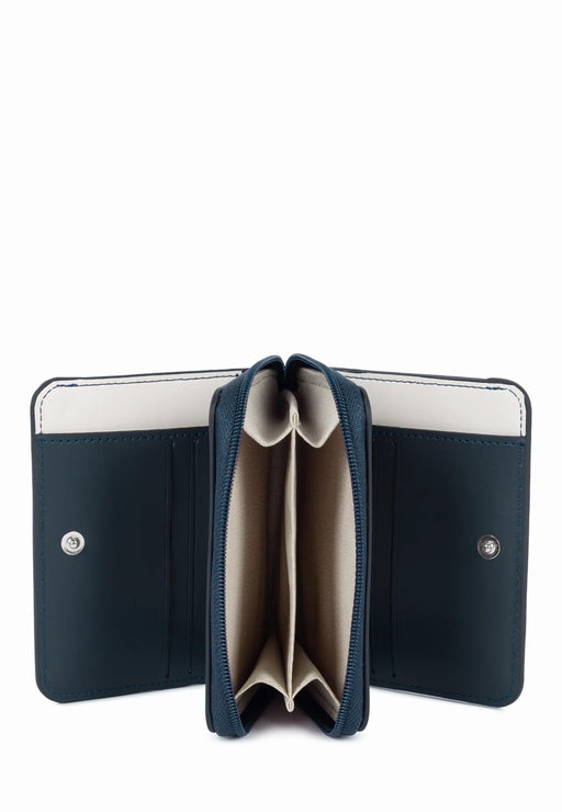 Porte monnaie Lancaster Smooth 137-17 BLEUF ECRU
