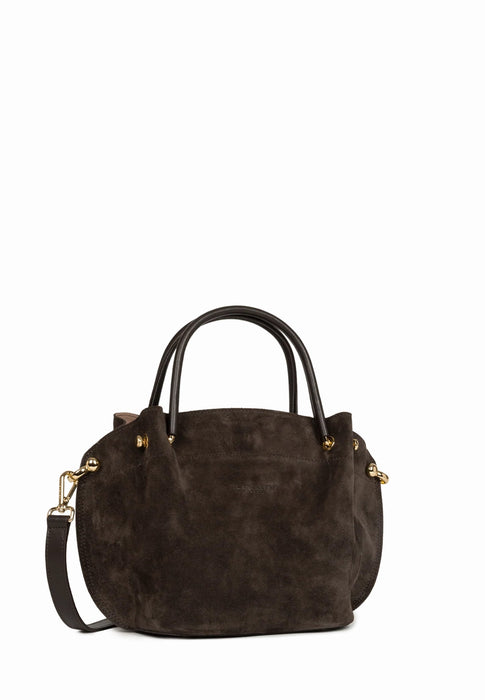 Sac a main Lancaster Louisa suede 470-103 MARRON