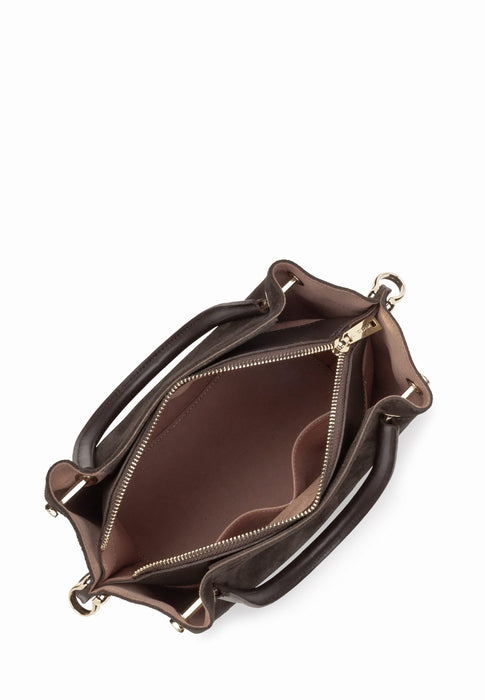 Sac a main Lancaster Louisa suede 470-103 MARRON