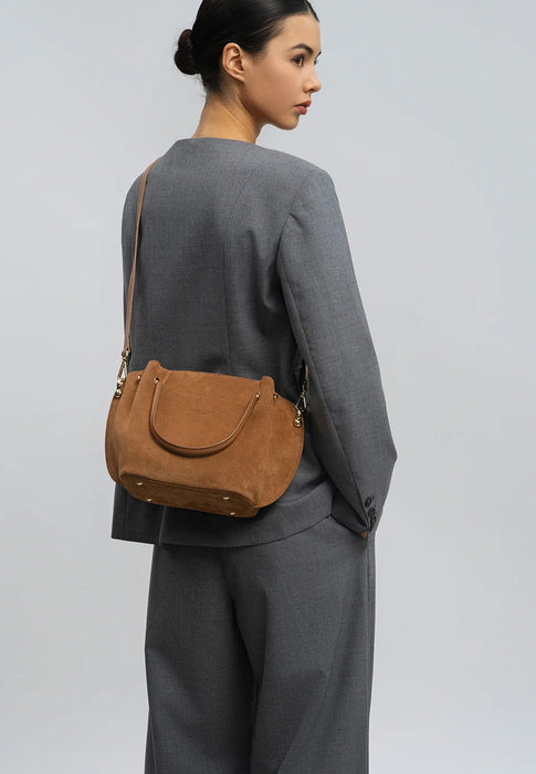 Sac a main Lancaster Louisa suede 470-103 MOKA