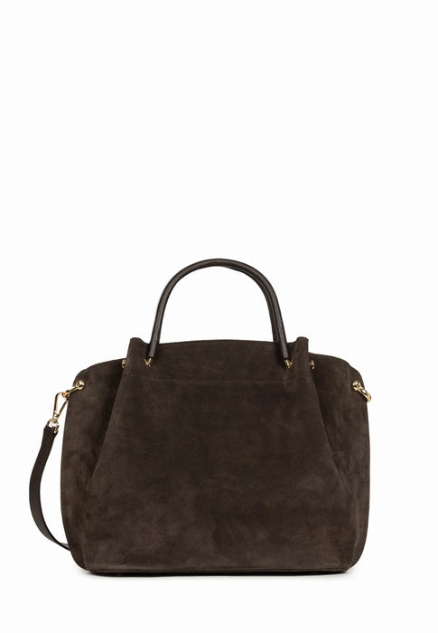 Sac a main Lancaster Louisa suede 470-104 MARRON
