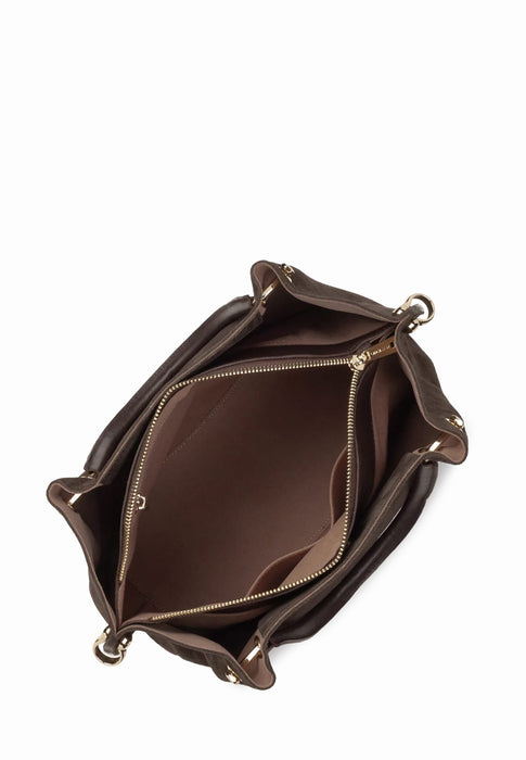 Sac a main Lancaster Louisa suede 470-104 MARRON