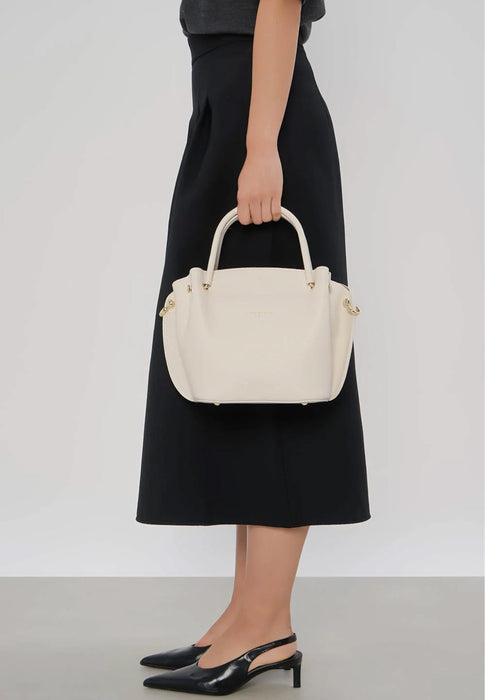 Sac Lancaster Foulonné double Ecru beig ECRU BEIG