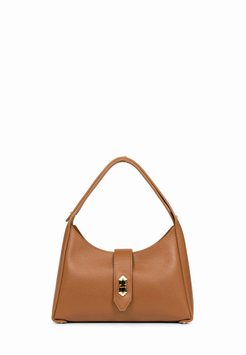 Lancaster Sac a main Top double 470-60 Camel in or CAMEL IN OR