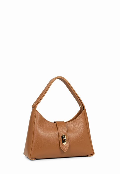 Lancaster Sac a main Top double 470-60 Camel in or CAMEL IN OR