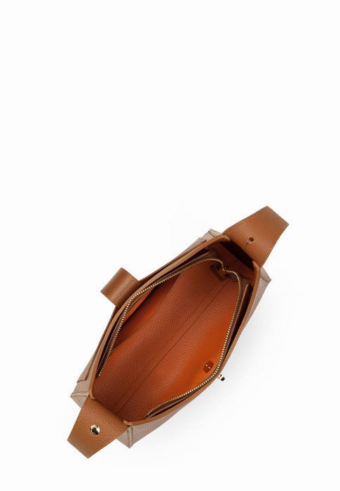 Lancaster Sac a main Top double 470-60 Camel in or CAMEL IN OR