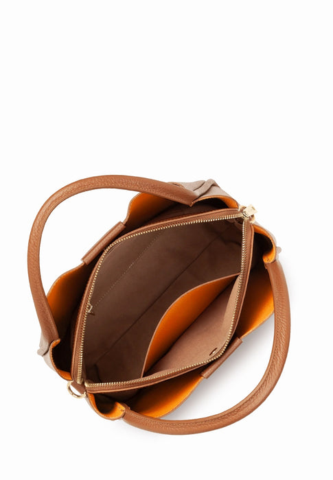 Sac a main Lancaster Ida double 470-84 CAMEL IN OR