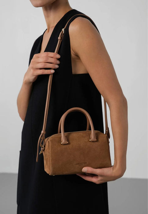 Sac a main Lancaster Suede cube 530-52 CAMEL