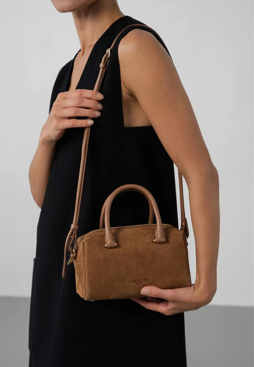 Sac a main Lancaster Suede cube 530-52 CAMEL