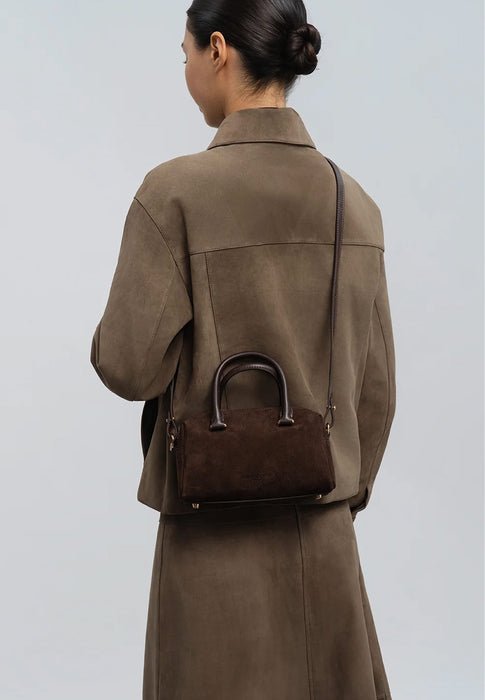 Sac a main Lancaster Suede cube 530-52 MARRON
