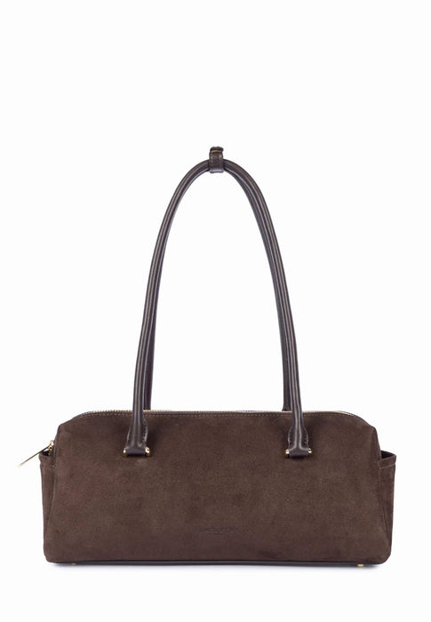 Sac a main Lancaster Suede cube 530-53 MARRON
