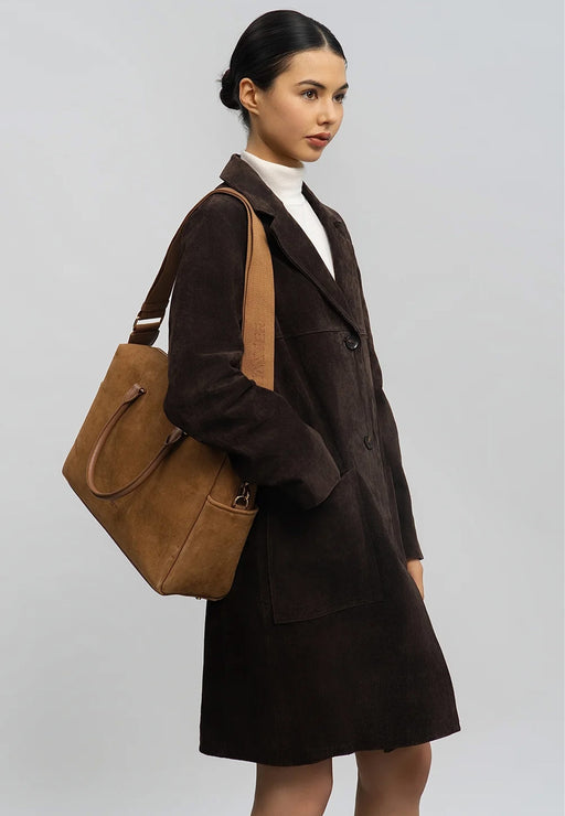 Sac a main Lancaster Suede cube 530-60 CAMEL