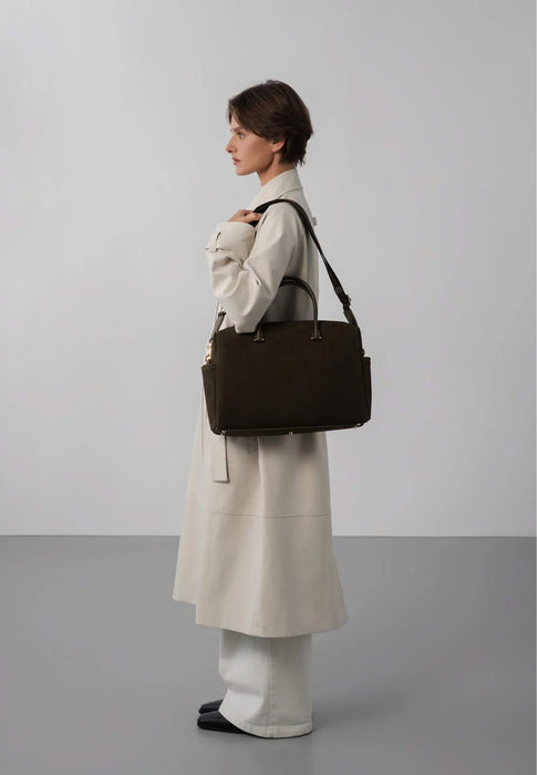 Sac a main Lancaster Suede cube 530-60 KAKI