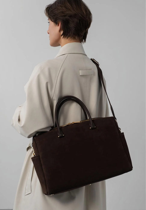 Sac a main Lancaster Suede cube 530-60 MARRON