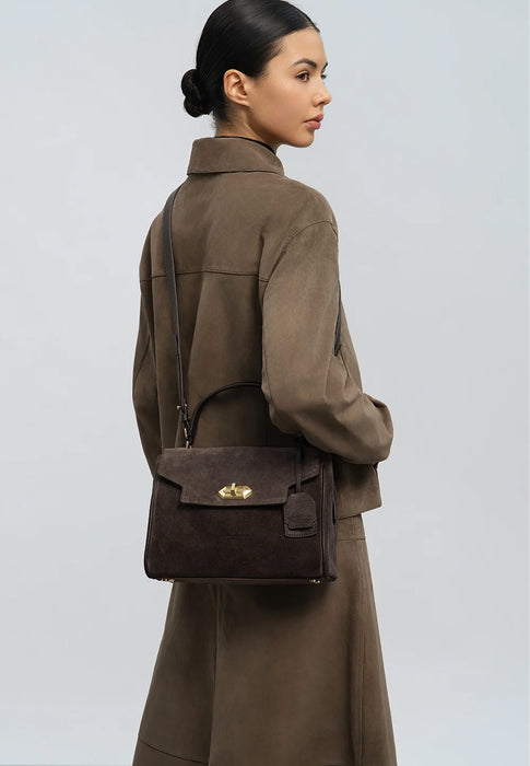 Sac a main Lancaster Suede grace 530-71 MARRON