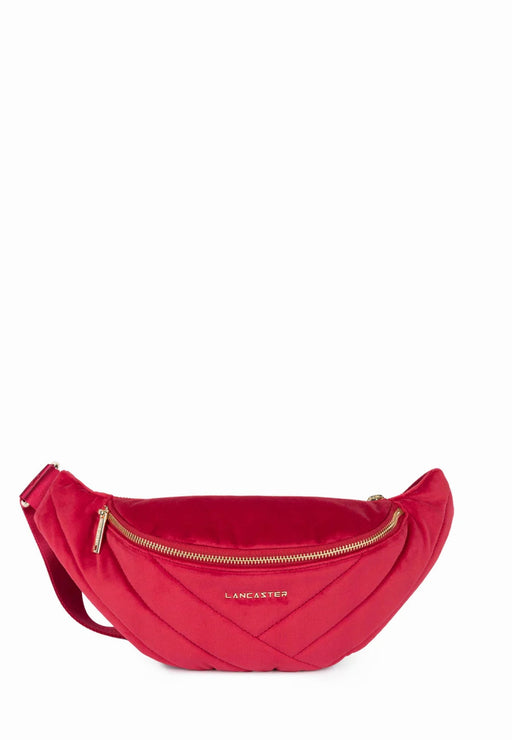 Lancaster Sac banane Velvet matelasse 518-017 ROUGE